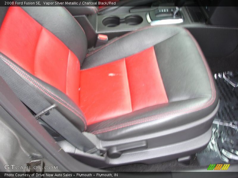 Vapor Silver Metallic / Charcoal Black/Red 2008 Ford Fusion SE