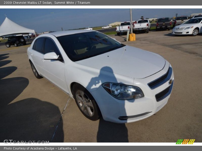 Summit White / Titanium 2009 Chevrolet Malibu LT Sedan