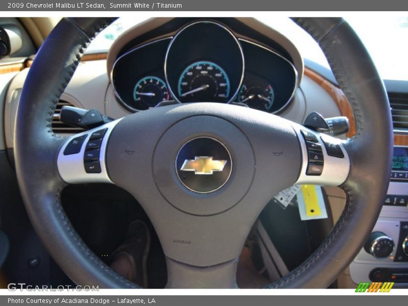 Summit White / Titanium 2009 Chevrolet Malibu LT Sedan
