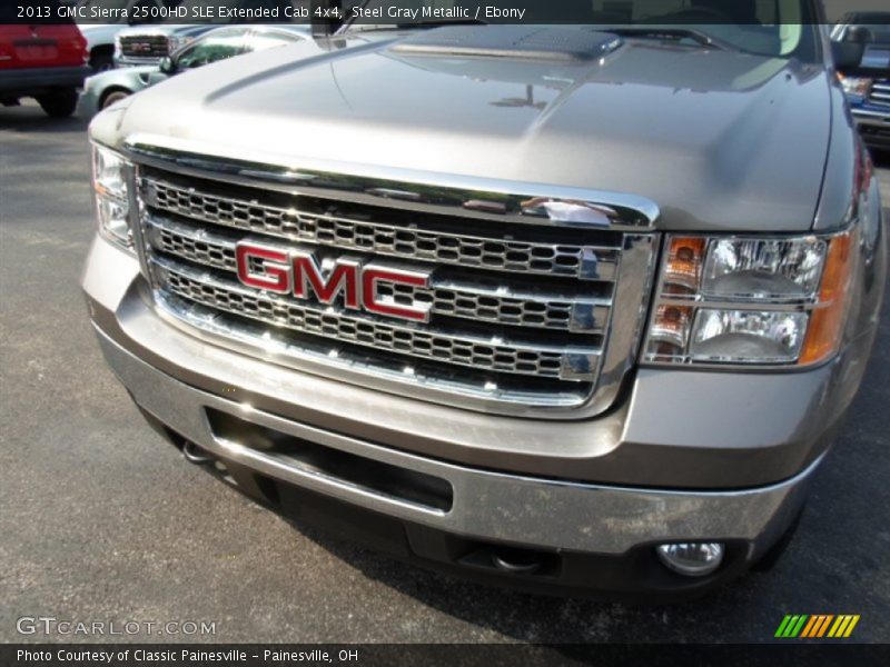 Steel Gray Metallic / Ebony 2013 GMC Sierra 2500HD SLE Extended Cab 4x4