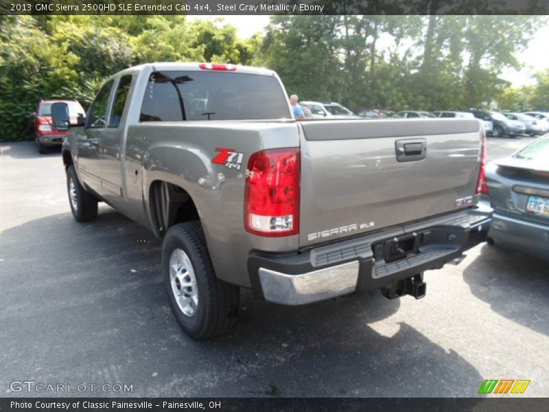 Steel Gray Metallic / Ebony 2013 GMC Sierra 2500HD SLE Extended Cab 4x4