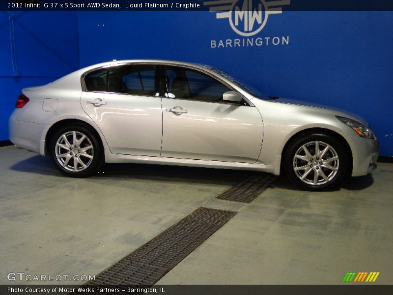 Liquid Platinum / Graphite 2012 Infiniti G 37 x S Sport AWD Sedan