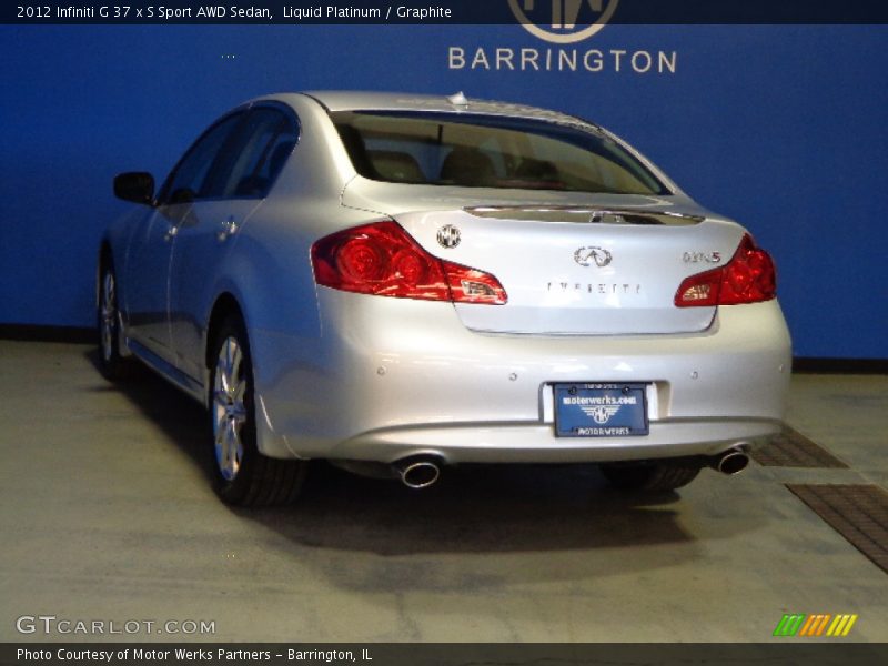 Liquid Platinum / Graphite 2012 Infiniti G 37 x S Sport AWD Sedan