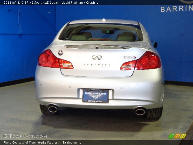 Liquid Platinum / Graphite 2012 Infiniti G 37 x S Sport AWD Sedan