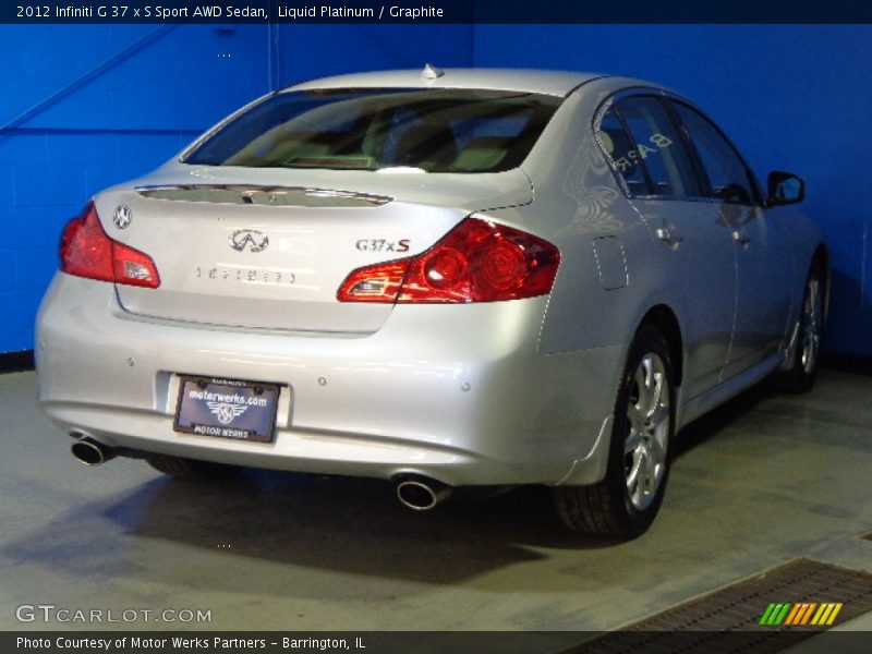 Liquid Platinum / Graphite 2012 Infiniti G 37 x S Sport AWD Sedan