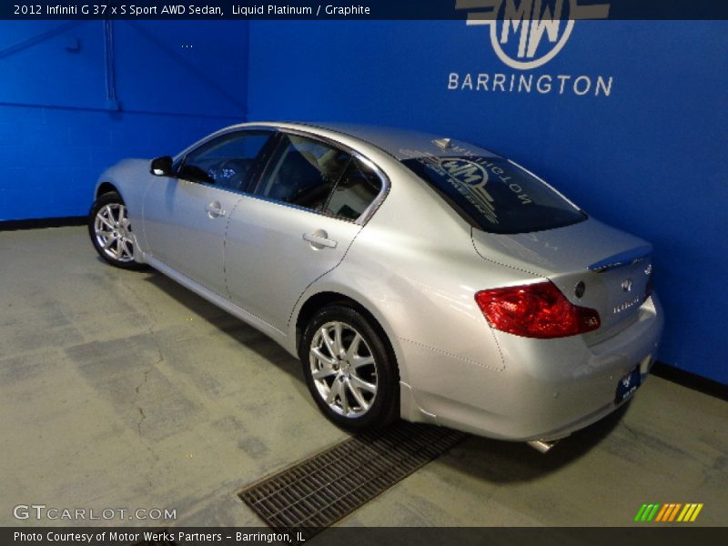 Liquid Platinum / Graphite 2012 Infiniti G 37 x S Sport AWD Sedan