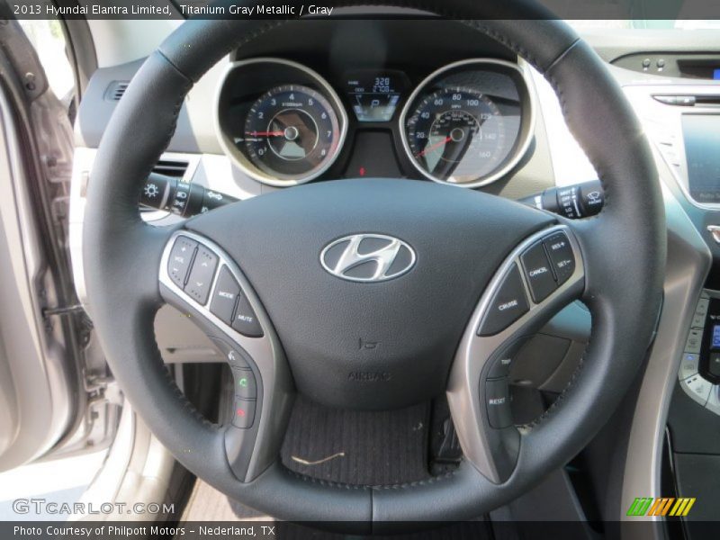 Titanium Gray Metallic / Gray 2013 Hyundai Elantra Limited