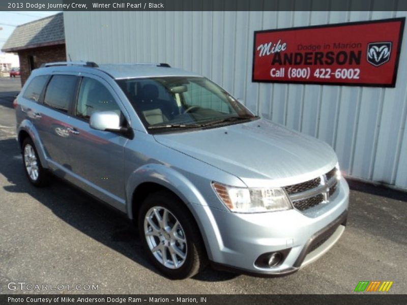 Winter Chill Pearl / Black 2013 Dodge Journey Crew
