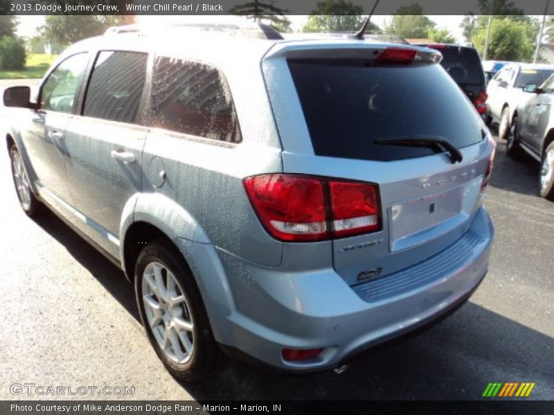 Winter Chill Pearl / Black 2013 Dodge Journey Crew