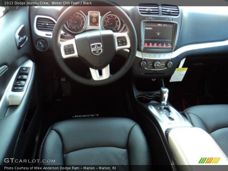 Winter Chill Pearl / Black 2013 Dodge Journey Crew