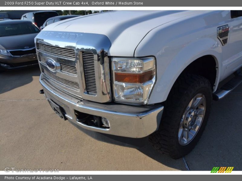 Oxford White / Medium Stone 2009 Ford F250 Super Duty XLT Crew Cab 4x4