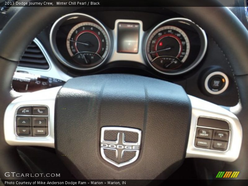 Winter Chill Pearl / Black 2013 Dodge Journey Crew