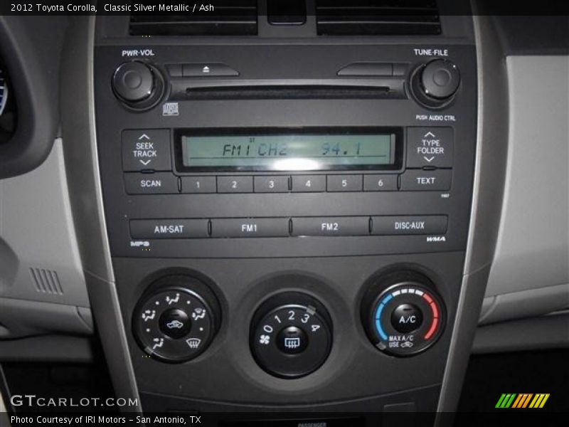Classic Silver Metallic / Ash 2012 Toyota Corolla