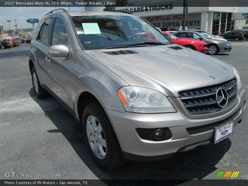 Pewter Metallic / Black 2007 Mercedes-Benz ML 350 4Matic