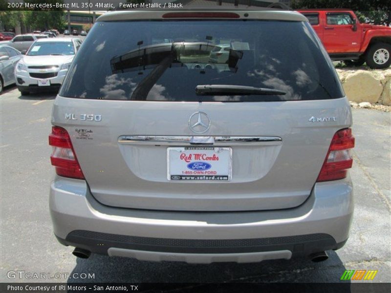 Pewter Metallic / Black 2007 Mercedes-Benz ML 350 4Matic