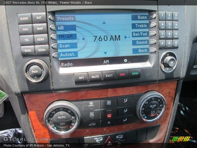 Pewter Metallic / Black 2007 Mercedes-Benz ML 350 4Matic