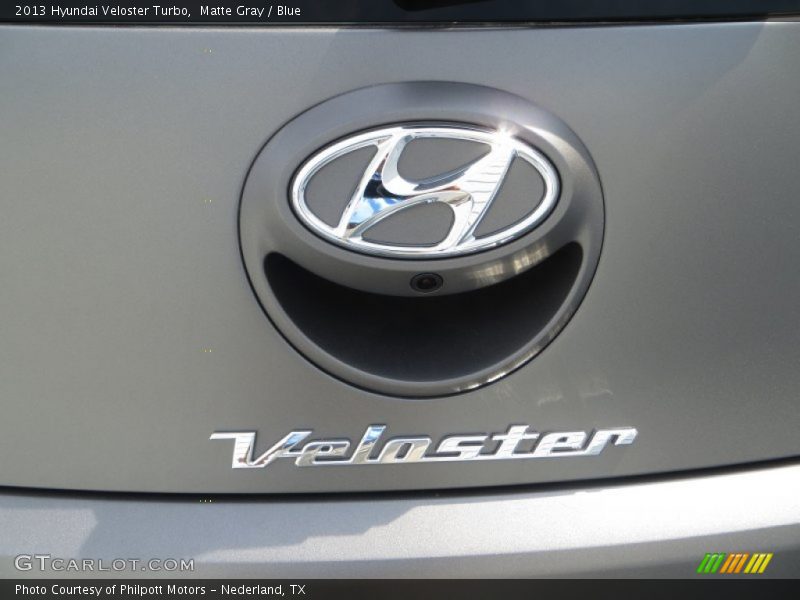 Matte Gray / Blue 2013 Hyundai Veloster Turbo