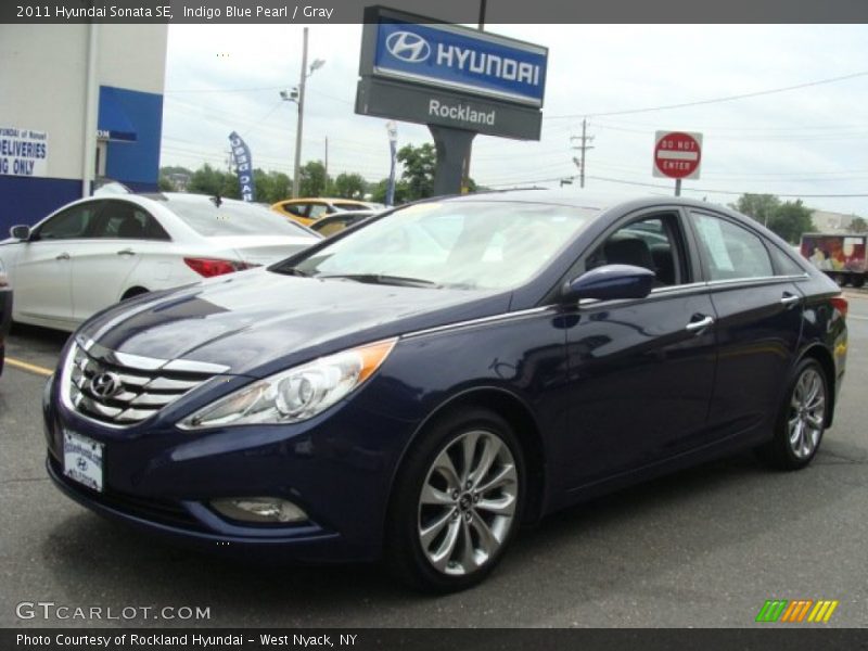 Indigo Blue Pearl / Gray 2011 Hyundai Sonata SE