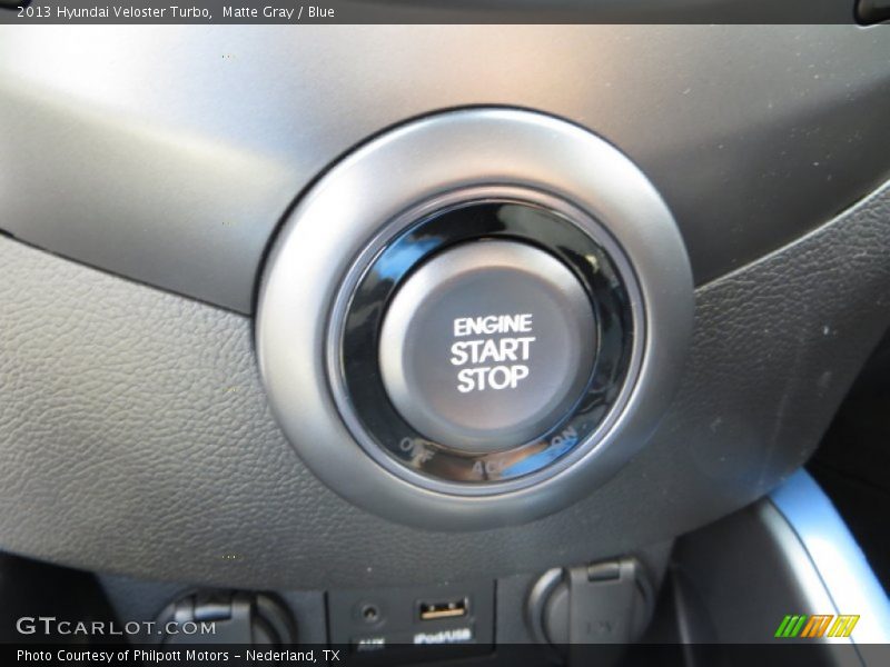 Matte Gray / Blue 2013 Hyundai Veloster Turbo