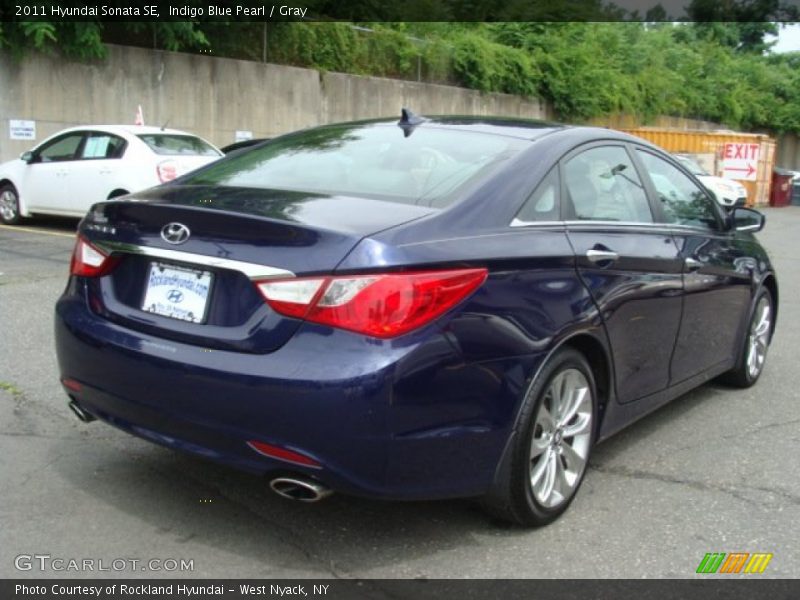 Indigo Blue Pearl / Gray 2011 Hyundai Sonata SE