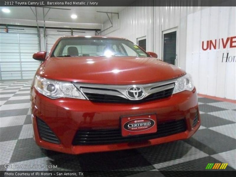 Barcelona Red Metallic / Ivory 2012 Toyota Camry LE