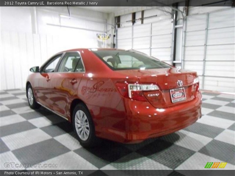 Barcelona Red Metallic / Ivory 2012 Toyota Camry LE