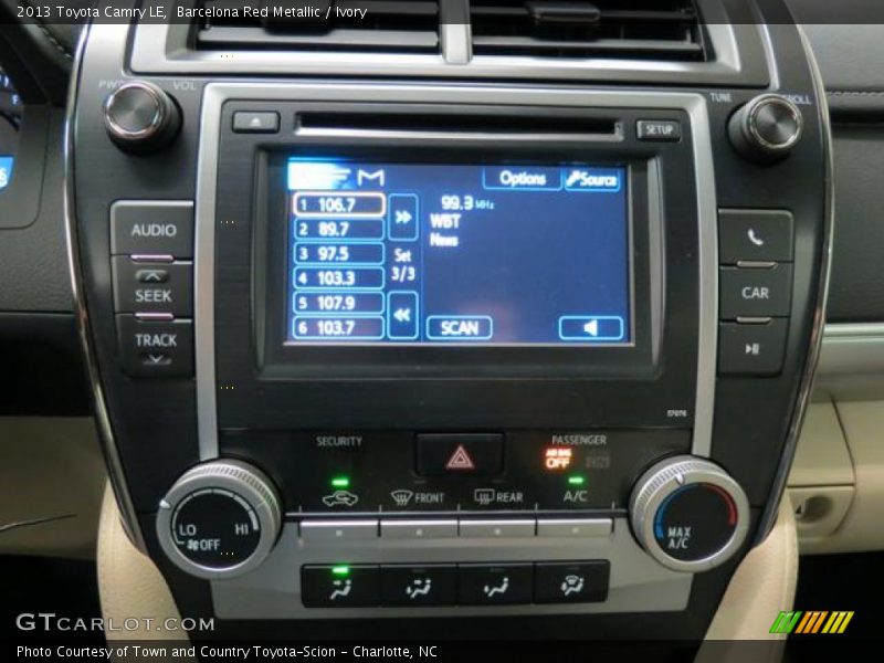 Controls of 2013 Camry LE