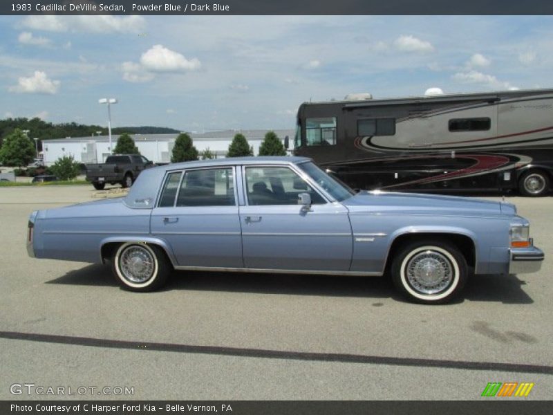 Powder Blue / Dark Blue 1983 Cadillac DeVille Sedan