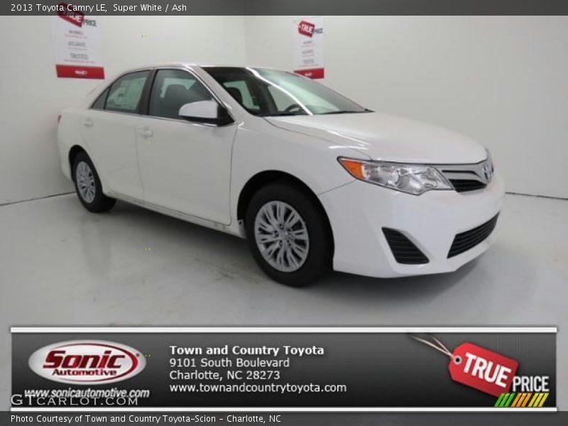 Super White / Ash 2013 Toyota Camry LE