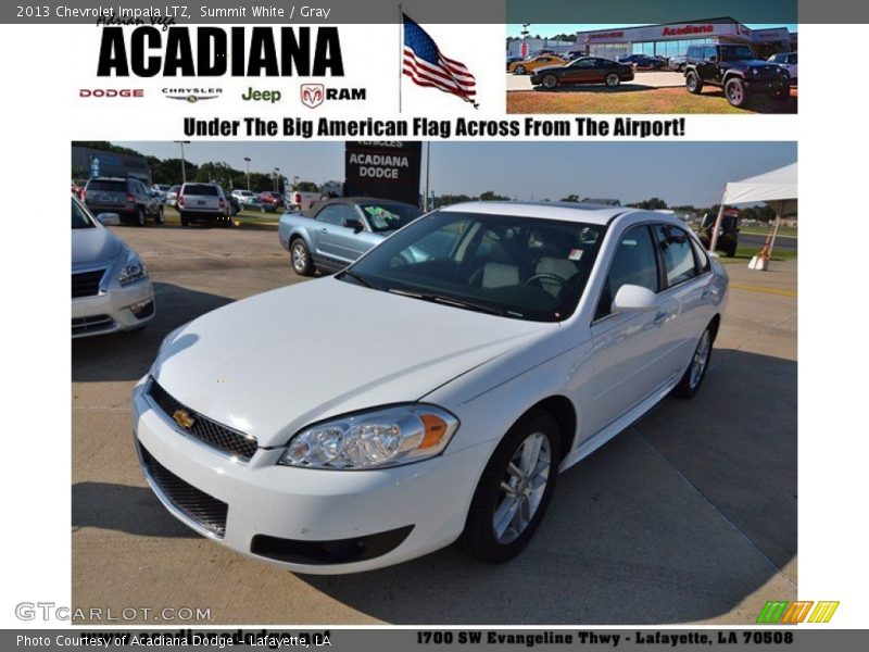 Summit White / Gray 2013 Chevrolet Impala LTZ
