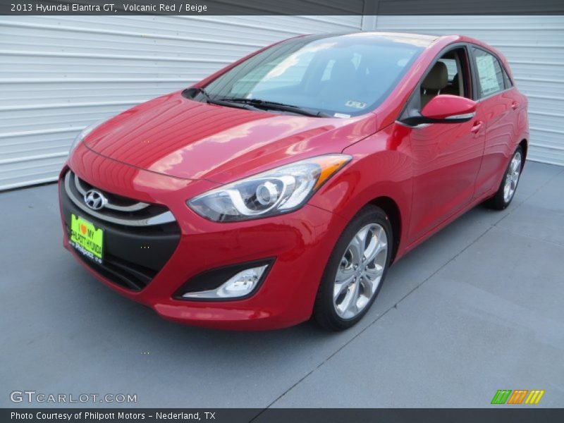 Volcanic Red / Beige 2013 Hyundai Elantra GT