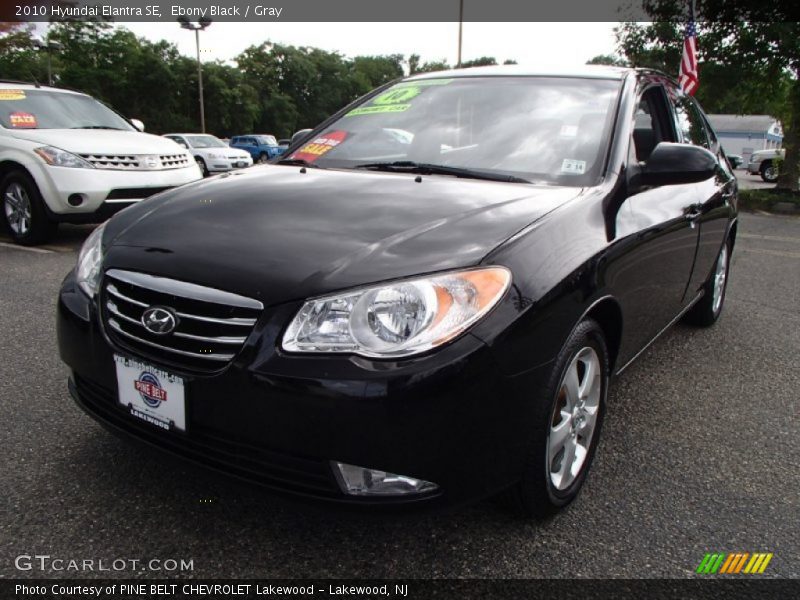 Ebony Black / Gray 2010 Hyundai Elantra SE