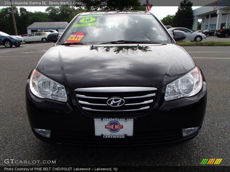 Ebony Black / Gray 2010 Hyundai Elantra SE