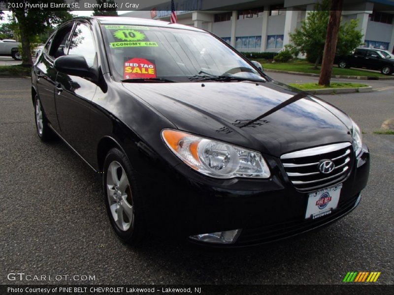 Ebony Black / Gray 2010 Hyundai Elantra SE