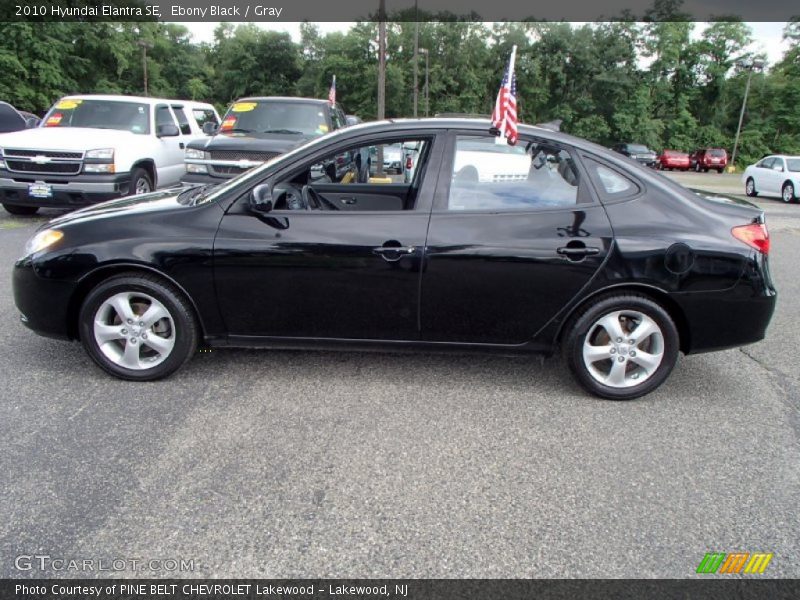 Ebony Black / Gray 2010 Hyundai Elantra SE