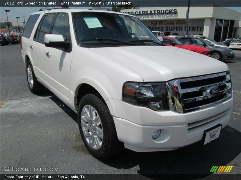 White Platinum Tri-Coat / Charcoal Black 2012 Ford Expedition Limited