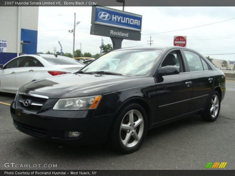 Ebony Black / Gray 2007 Hyundai Sonata Limited V6