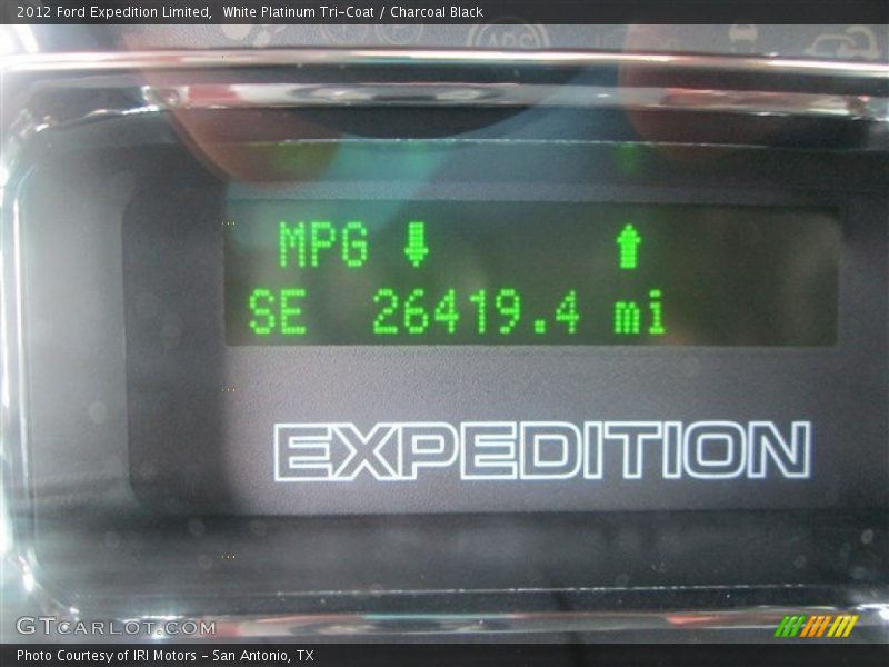 White Platinum Tri-Coat / Charcoal Black 2012 Ford Expedition Limited