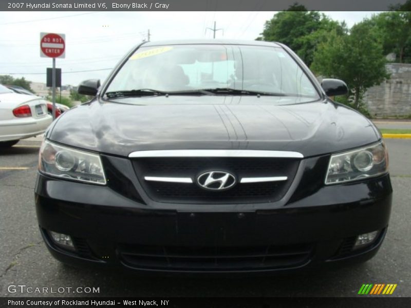 Ebony Black / Gray 2007 Hyundai Sonata Limited V6