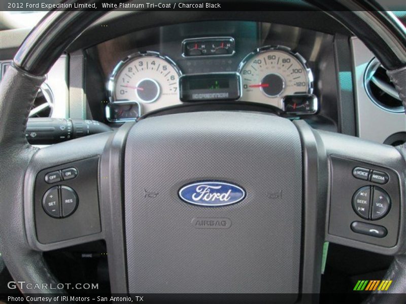 White Platinum Tri-Coat / Charcoal Black 2012 Ford Expedition Limited