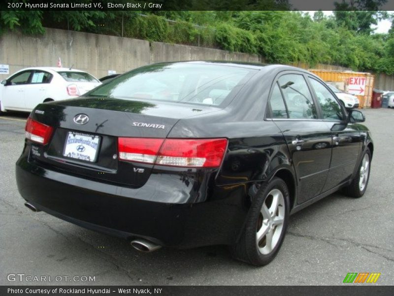 Ebony Black / Gray 2007 Hyundai Sonata Limited V6