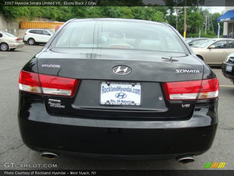Ebony Black / Gray 2007 Hyundai Sonata Limited V6