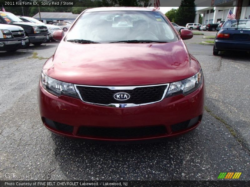Spicy Red / Stone 2011 Kia Forte EX