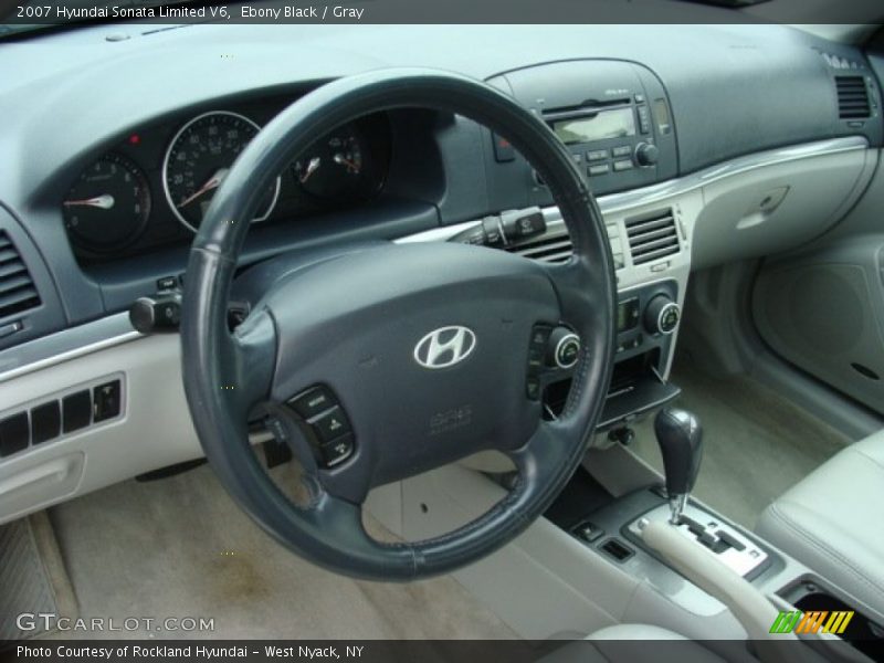 Ebony Black / Gray 2007 Hyundai Sonata Limited V6