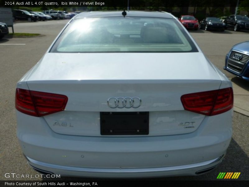 Ibis White / Velvet Beige 2014 Audi A8 L 4.0T quattro