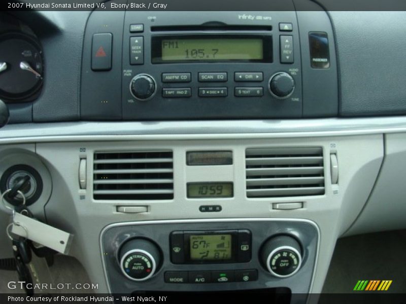 Ebony Black / Gray 2007 Hyundai Sonata Limited V6