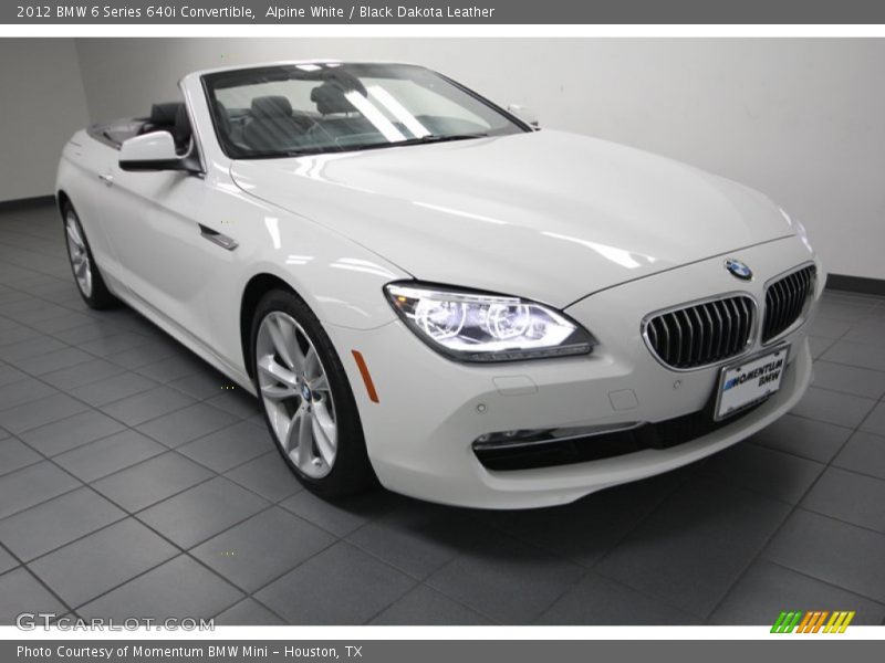Alpine White / Black Dakota Leather 2012 BMW 6 Series 640i Convertible