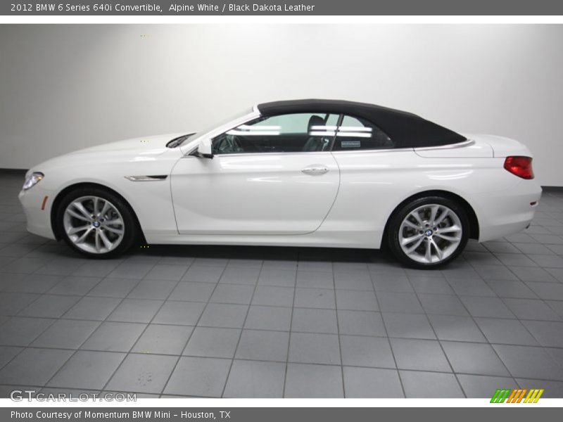 Alpine White / Black Dakota Leather 2012 BMW 6 Series 640i Convertible