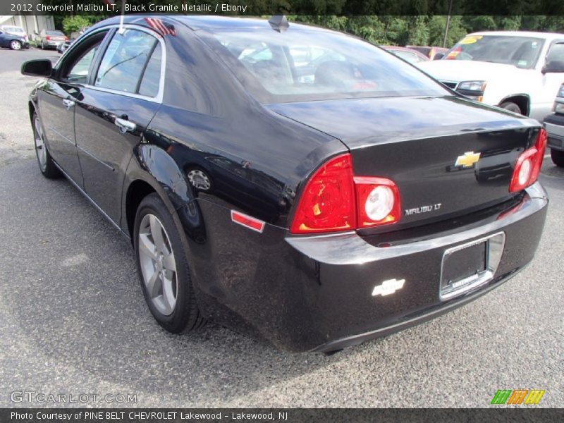 Black Granite Metallic / Ebony 2012 Chevrolet Malibu LT