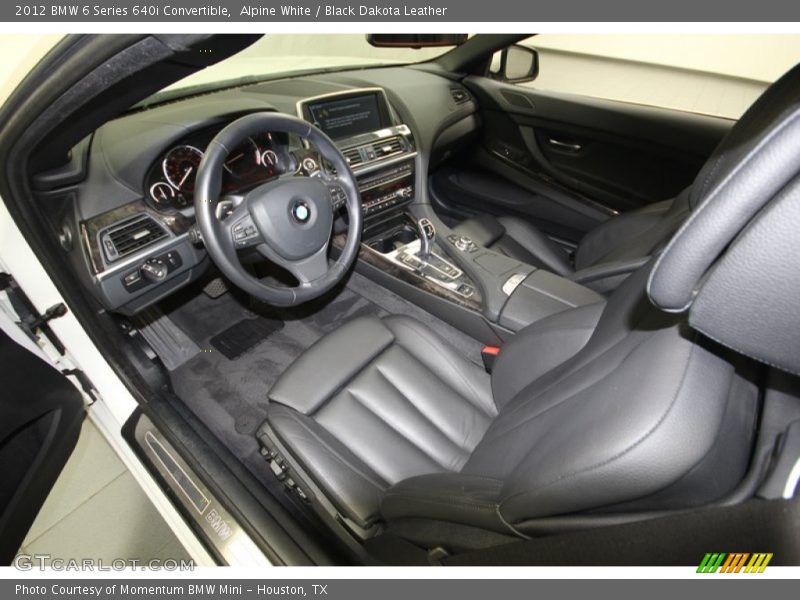 Alpine White / Black Dakota Leather 2012 BMW 6 Series 640i Convertible